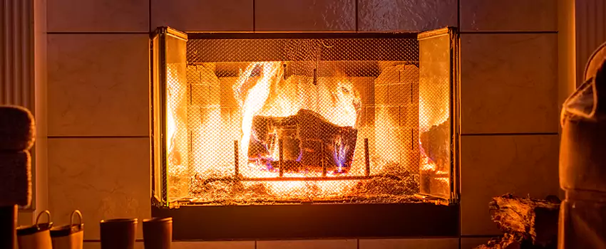 Mendota Hearth Landscape Fireplace Installation in Toms River, New Jersey